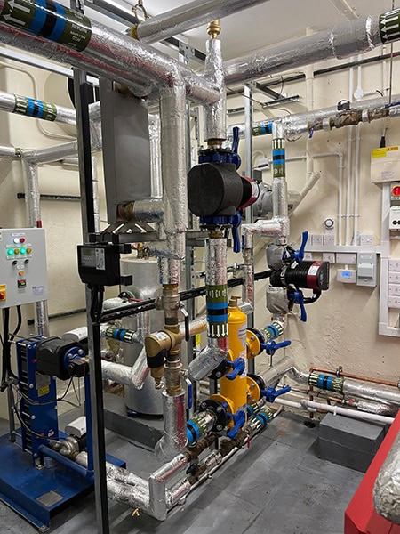 Commercial plant room in a manor estate in Canterbury