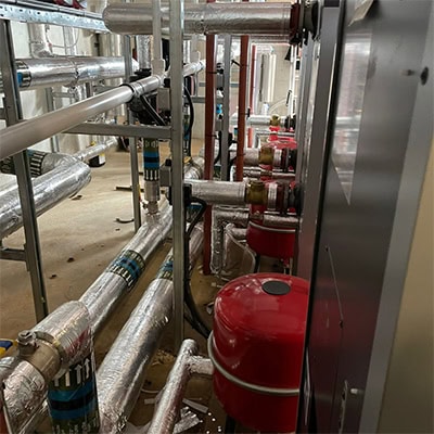 Commercial plumbing and heating system