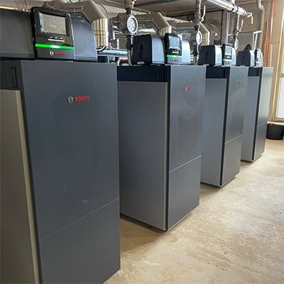 Commerical boilers at a school in Kent